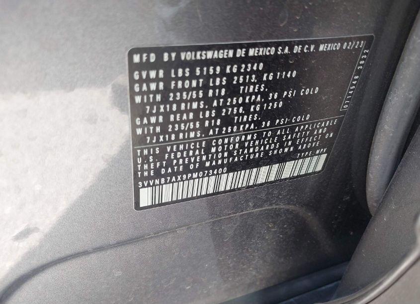 Photo 9 of 2023 Volkswagen Tiguan 2.0T SE (VIN 3VVNB7AX9PM073400)
