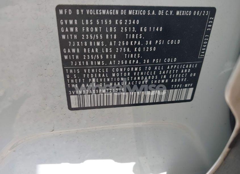 Photo 9 of 2023 Volkswagen Tiguan 2.0T SE (VIN 3VVNB7AX9PM121316)