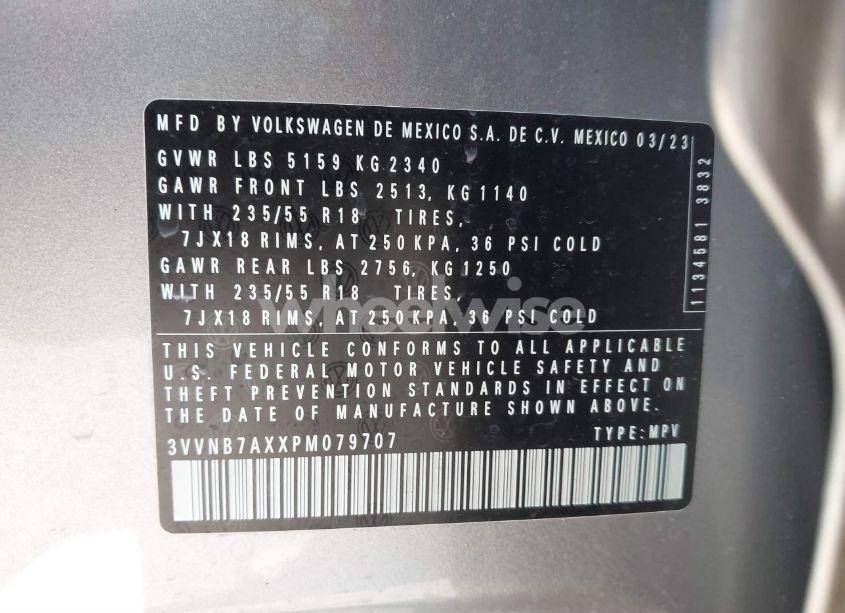 Photo 9 of 2023 Volkswagen Tiguan 2.0T SE (VIN 3VVNB7AXXPM079707)