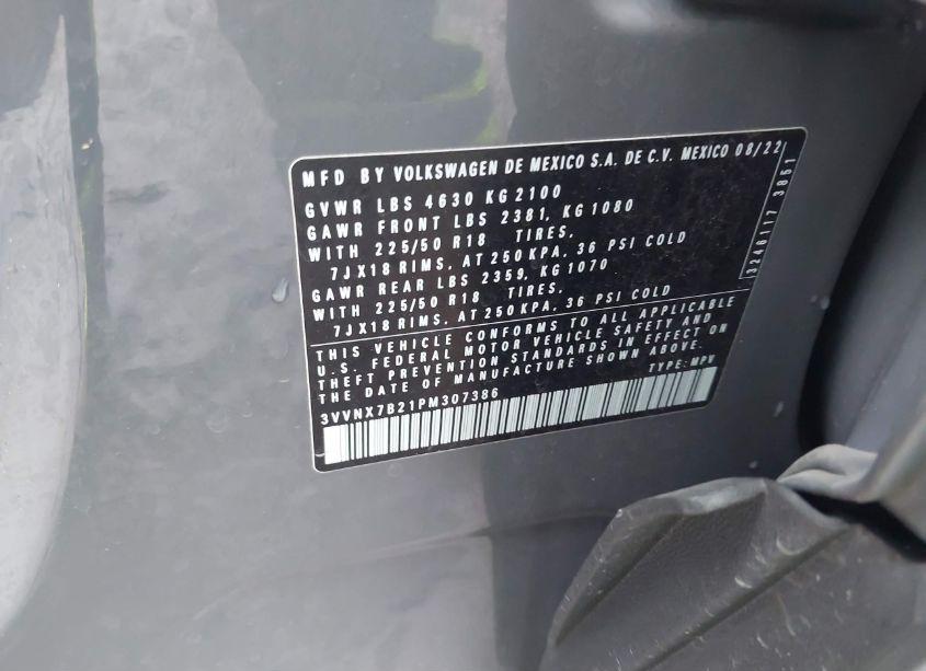 Photo 9 of 2023 Volkswagen Taos 1.5T SE (VIN 3VVNX7B21PM307386)