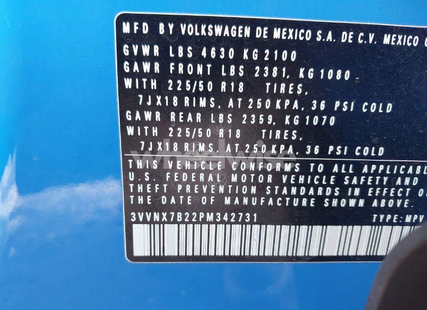 Photo 9 of 2023 Volkswagen Taos 1.5T SE (VIN 3VVNX7B22PM342731)