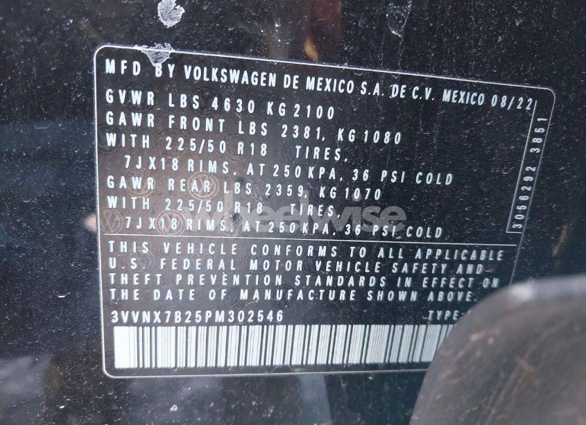 Photo 9 of 2023 Volkswagen Taos 1.5T SE (VIN 3VVNX7B25PM302546)