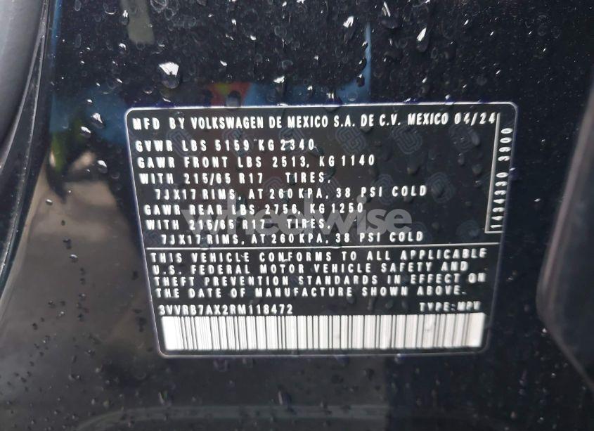 Photo 9 of 2024 Volkswagen Tiguan 2.0T S (VIN 3VVRB7AX2RM118472)