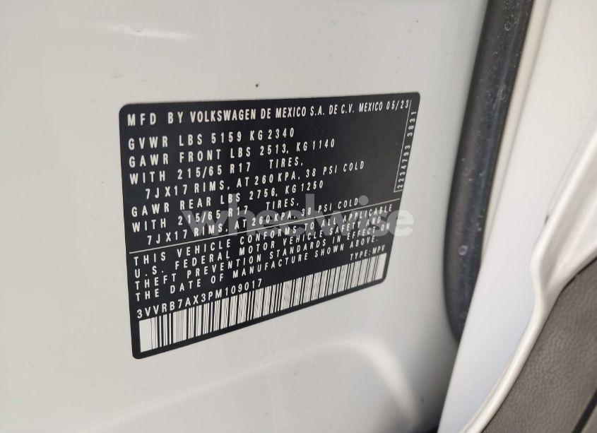 Photo 9 of 2023 Volkswagen Tiguan 2.0T S (VIN 3VVRB7AX3PM109017)