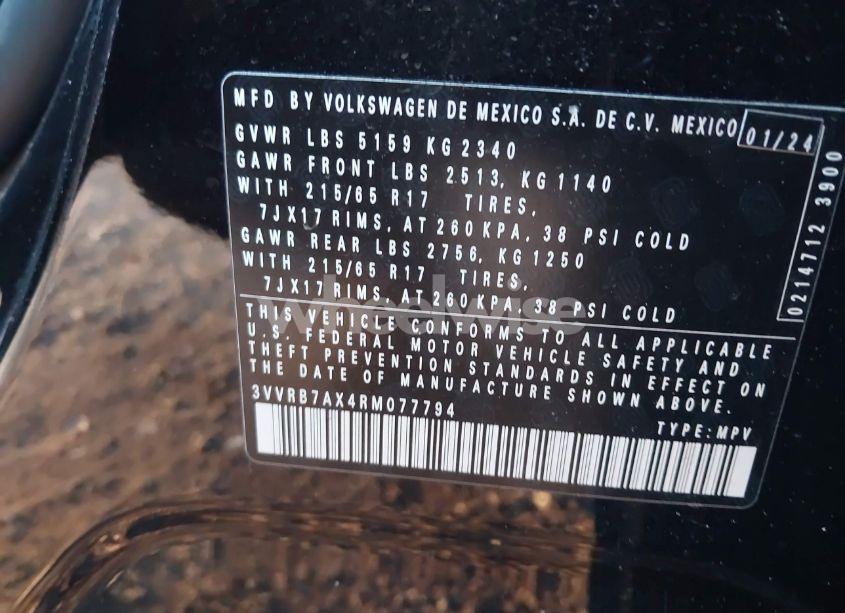 Photo 9 of 2024 Volkswagen Tiguan 2.0T S (VIN 3VVRB7AX4RM077794)