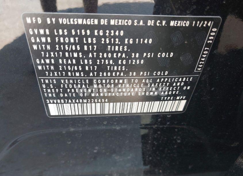 Photo 9 of 2024 Volkswagen Tiguan 2.0T S (VIN 3VVRB7AX4RM226494)