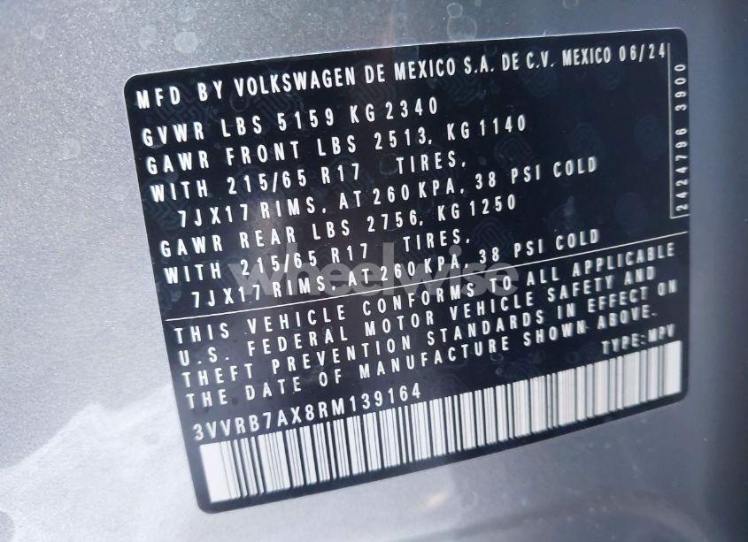 Photo 9 of 2024 Volkswagen Tiguan 2.0T S (VIN 3VVRB7AX8RM139164)