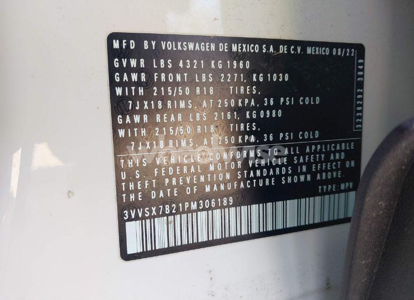 Photo 9 of 2023 Volkswagen Taos 1.5T SE (VIN 3VVSX7B21PM306189)