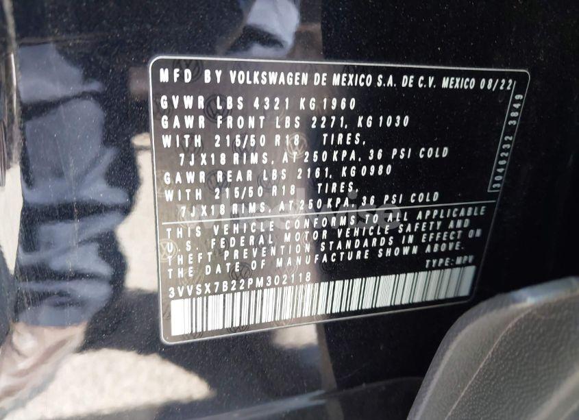 Photo 9 of 2023 Volkswagen Taos 1.5T SE (VIN 3VVSX7B22PM302118)