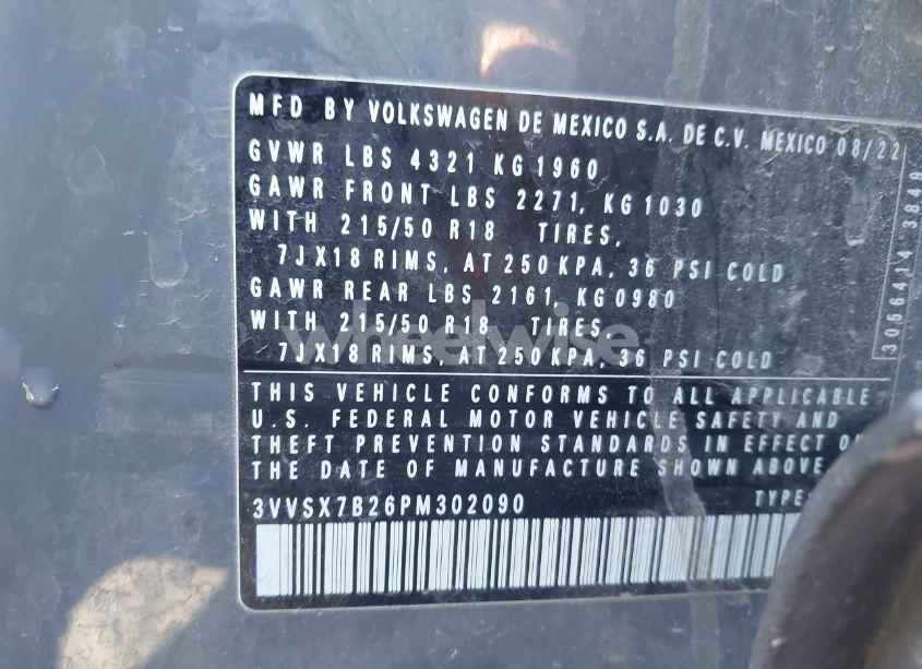 Photo 9 of 2023 Volkswagen Taos 1.5T SE (VIN 3VVSX7B26PM302090)