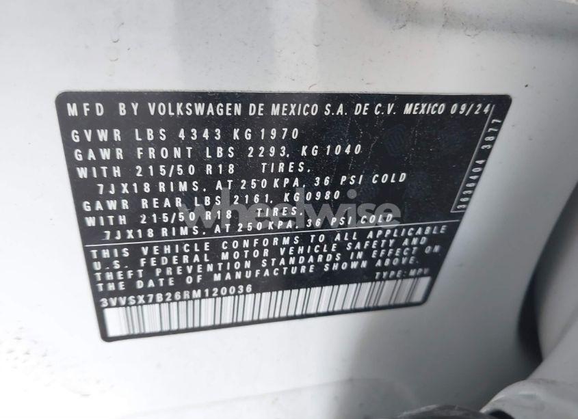 Photo 9 of 2024 Volkswagen Taos 1.5T SE (VIN 3VVSX7B26RM120036)