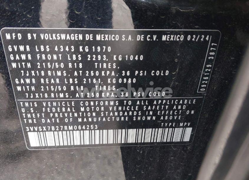 Photo 9 of 2024 Volkswagen Taos SE (VIN 3VVSX7B27RM064253)