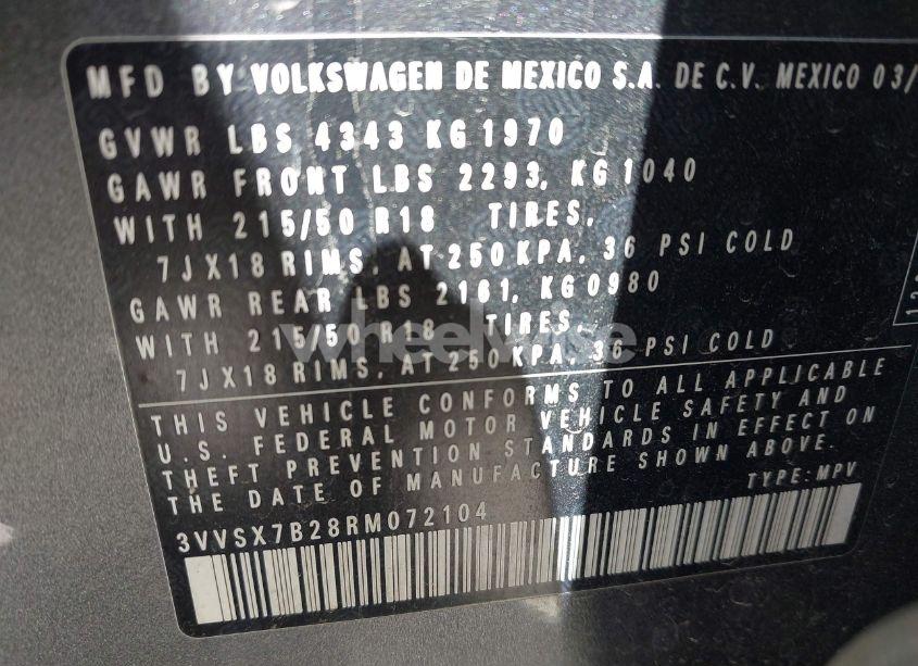 Photo 9 of 2024 Volkswagen Taos 1.5T SE (VIN 3VVSX7B28RM072104)