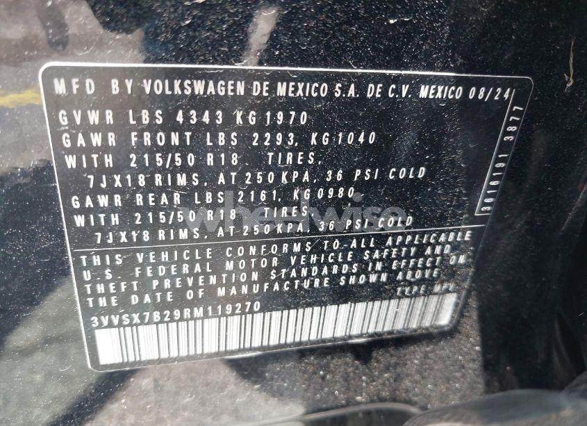 Photo 9 of 2024 Volkswagen Taos 1.5T SE (VIN 3VVSX7B29RM119270)