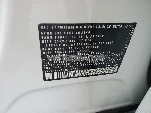 Photo 3 of 2024 VOLKSWAGEN TIGUAN WOLFSBURG N/A (VIN 3VVTB7AX9RM217926)