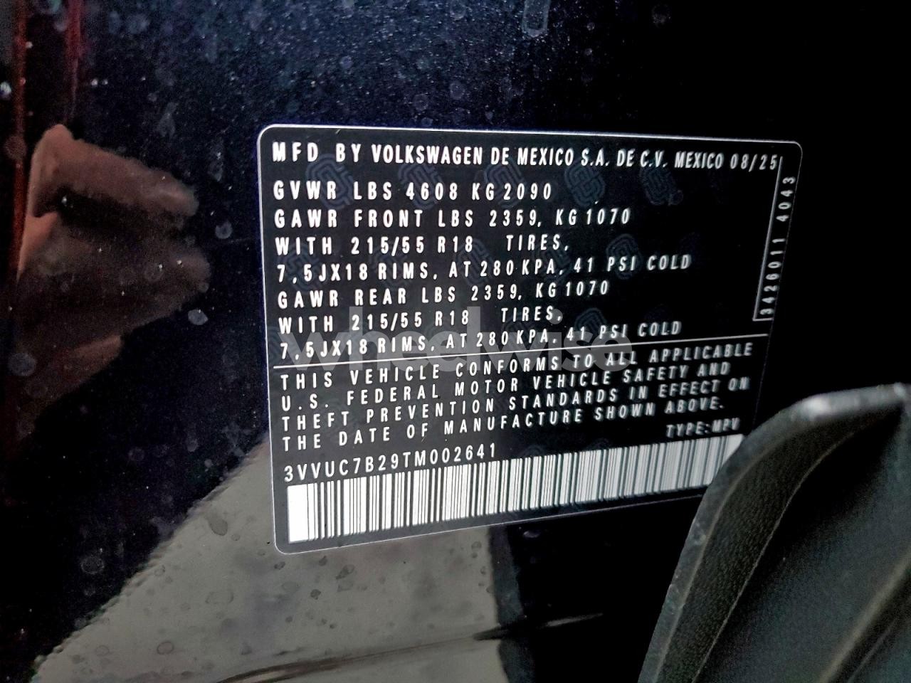 Photo 13 of 2026 VOLKSWAGEN TAOS SE N/A (VIN 3VVUC7B29TM002641)