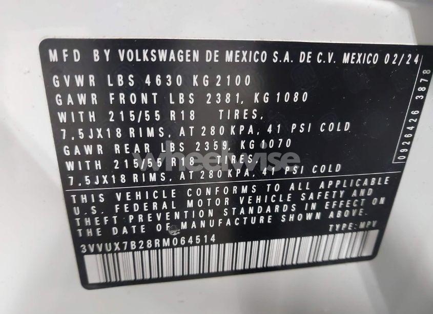 Photo 9 of 2024 Volkswagen Taos 1.5T SE (VIN 3VVUX7B28RM064514)