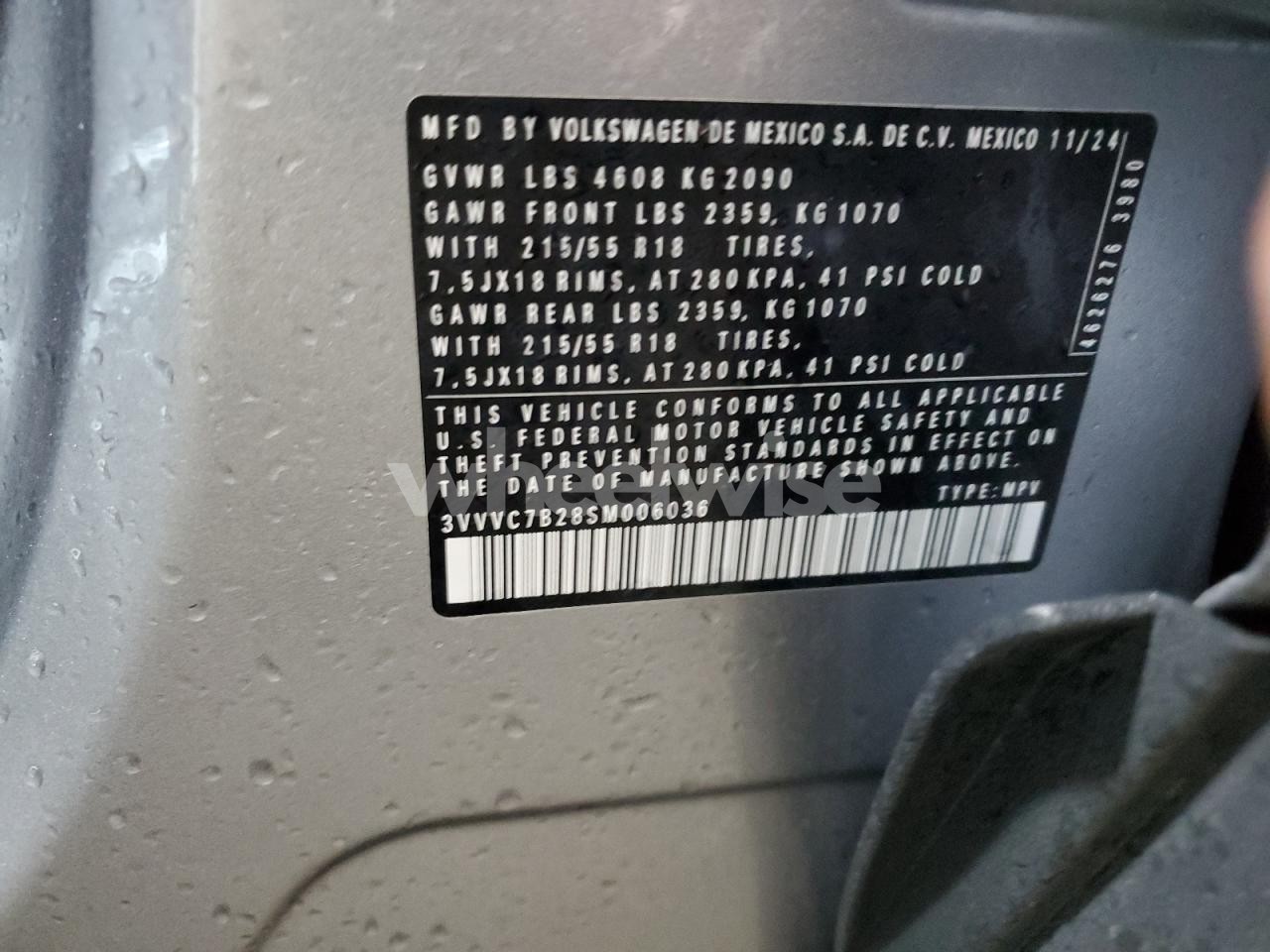 Photo 14 of 2025 VOLKSWAGEN TAOS SE N/A (VIN 3VVVC7B28SM006036)