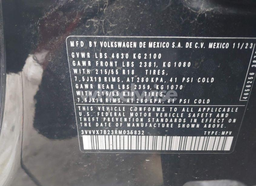 Photo 9 of 2024 Volkswagen Taos 1.5T SE (VIN 3VVVX7B23RM035832)