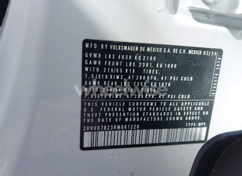 Photo 9 of 2024 Volkswagen Taos 1.5T SE (VIN 3VVVX7B23RM061220)