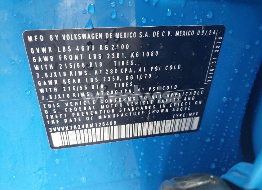 Photo 9 of 2024 Volkswagen Taos 1.5T SE (VIN 3VVVX7B24RM125488)