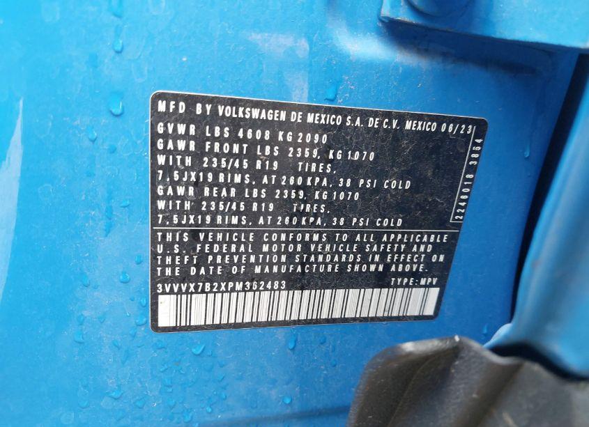 Photo 9 of 2023 Volkswagen Taos 1.5T SE (VIN 3VVVX7B2XPM362483)