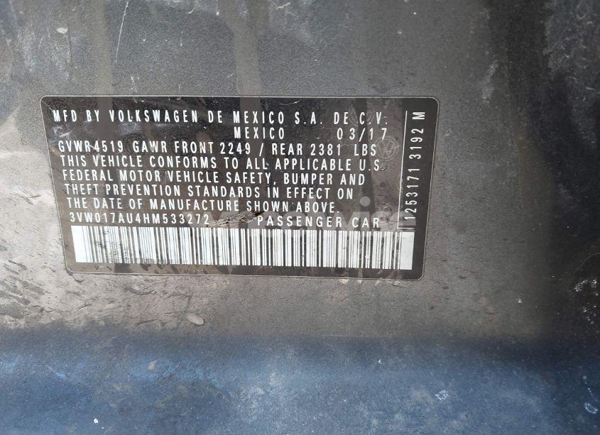 Photo 9 of 2017 Volkswagen Golf SPORTWAGEN TSI S (VIN 3VW017AU4HM533272)