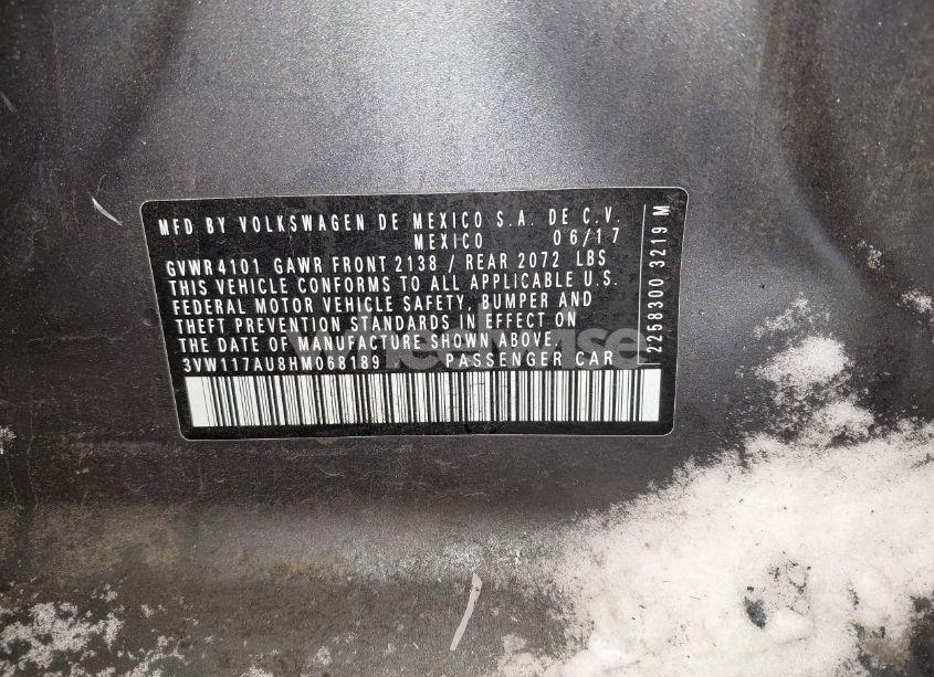 Photo 9 of 2017 Volkswagen Golf TSI S 4-DOOR/TSI WOLFSBURG EDITION 4-DOOR (VIN 3VW117AU8HM068189)