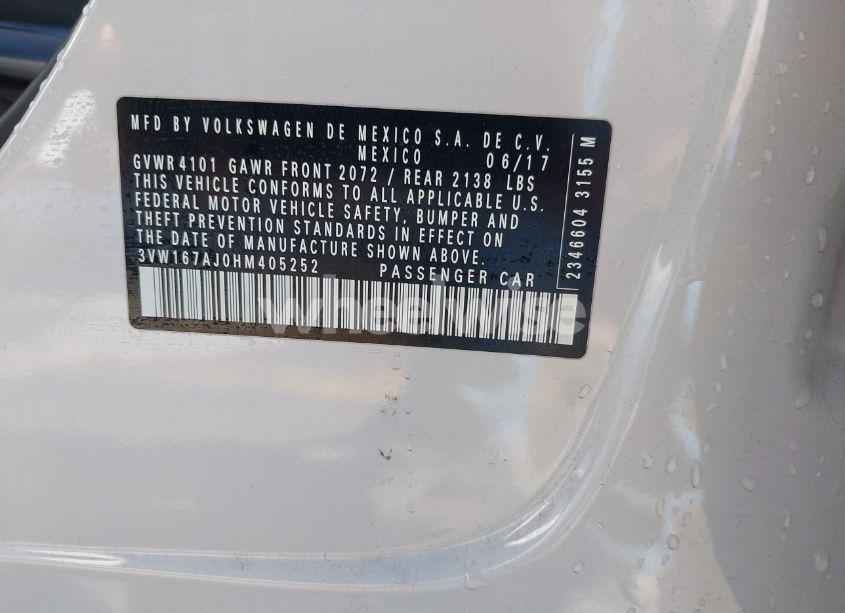 Photo 9 of 2017 Volkswagen Jetta 1.4T S (VIN 3VW167AJ0HM405252)