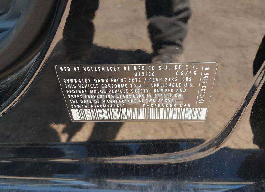 Photo 9 of 2016 Volkswagen Jetta 1.4T S (VIN 3VW167AJ4GM242457)