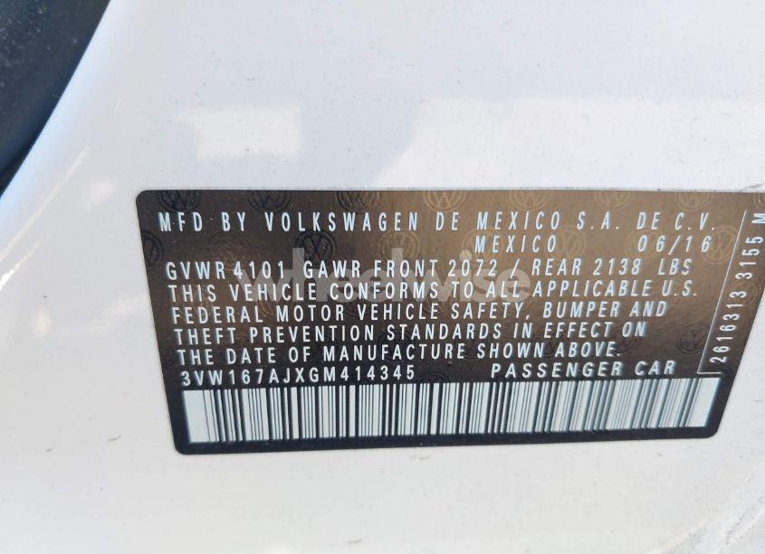 Photo 9 of 2016 Volkswagen Jetta 1.4T S (VIN 3VW167AJXGM414345)