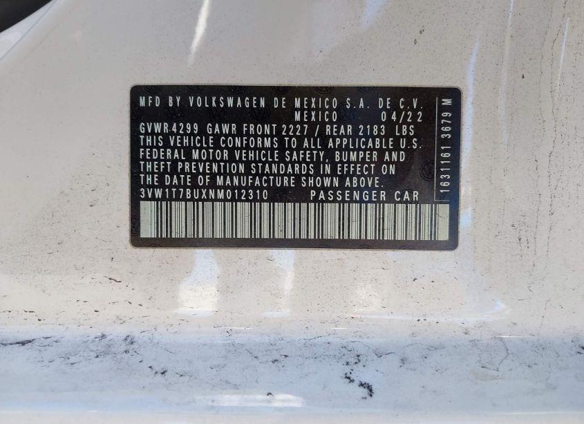 Photo 9 of 2022 Volkswagen Jetta GLI 2.0T AUTOBAHN (VIN 3VW1T7BUXNM012310)