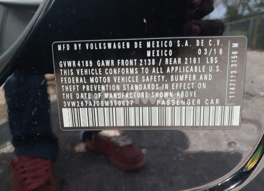 Photo 9 of 2016 Volkswagen Jetta 1.4T S (VIN 3VW267AJ0GM350627)
