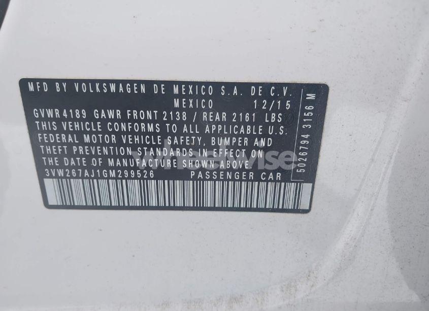 Photo 9 of 2016 Volkswagen Jetta 1.4T S (VIN 3VW267AJ1GM299526)