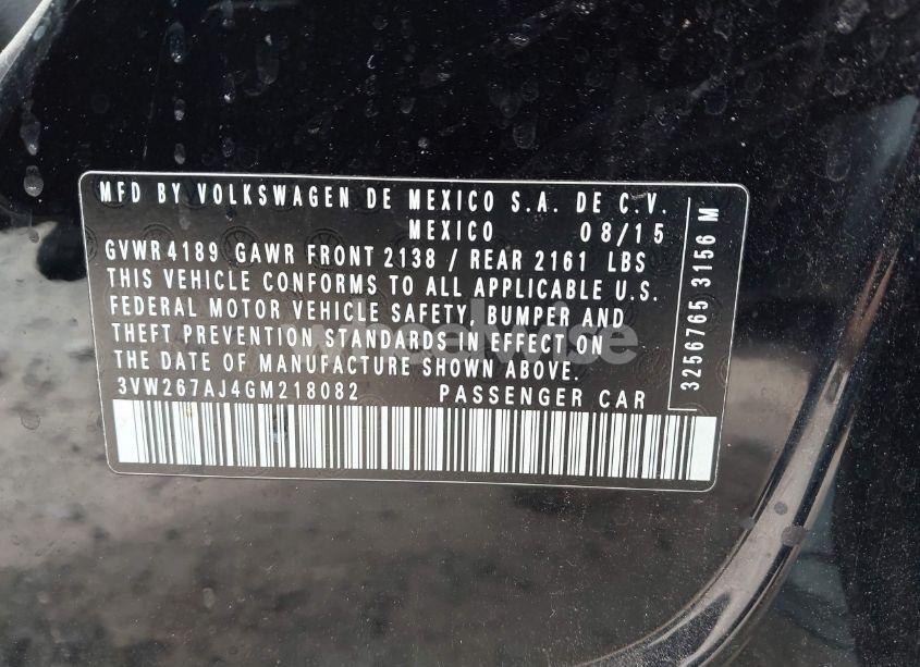 Photo 9 of 2016 Volkswagen Jetta 1.4T S (VIN 3VW267AJ4GM218082)