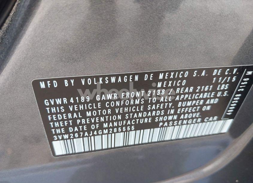 Photo 9 of 2016 Volkswagen Jetta 1.4T S (VIN 3VW267AJ4GM285555)