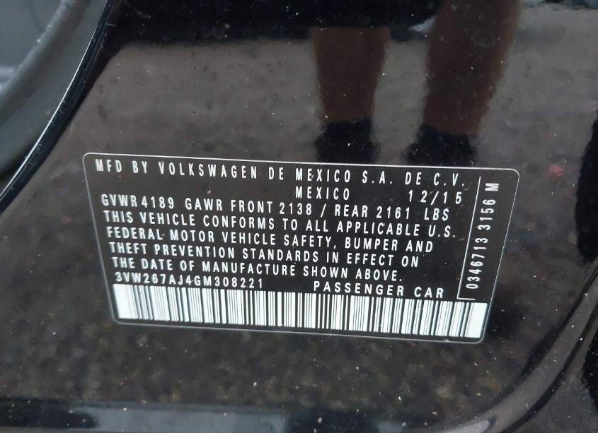 Photo 9 of 2016 Volkswagen Jetta 1.4T S (VIN 3VW267AJ4GM308221)