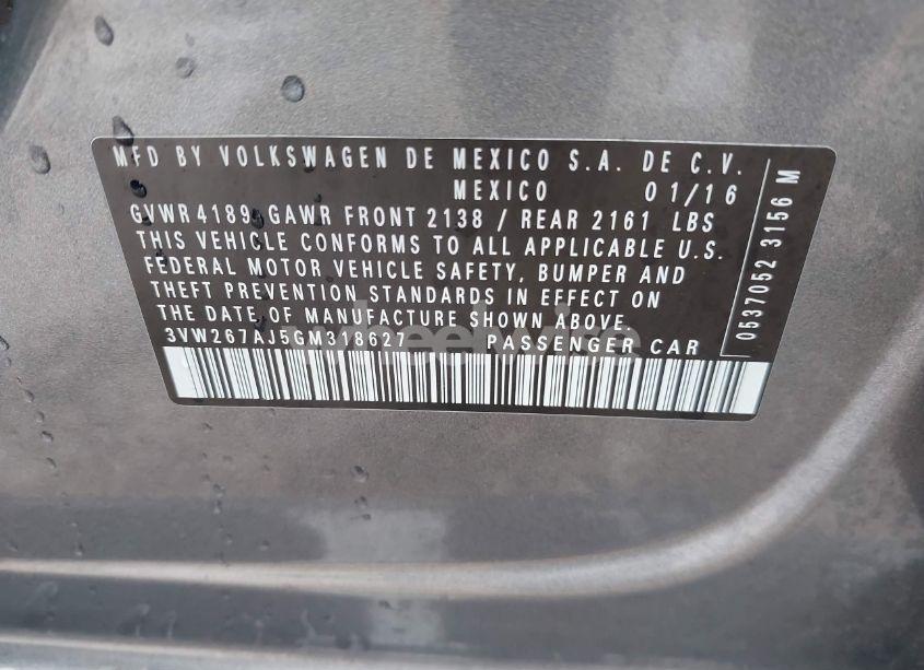 Photo 9 of 2016 Volkswagen Jetta 1.4T S (VIN 3VW267AJ5GM318627)