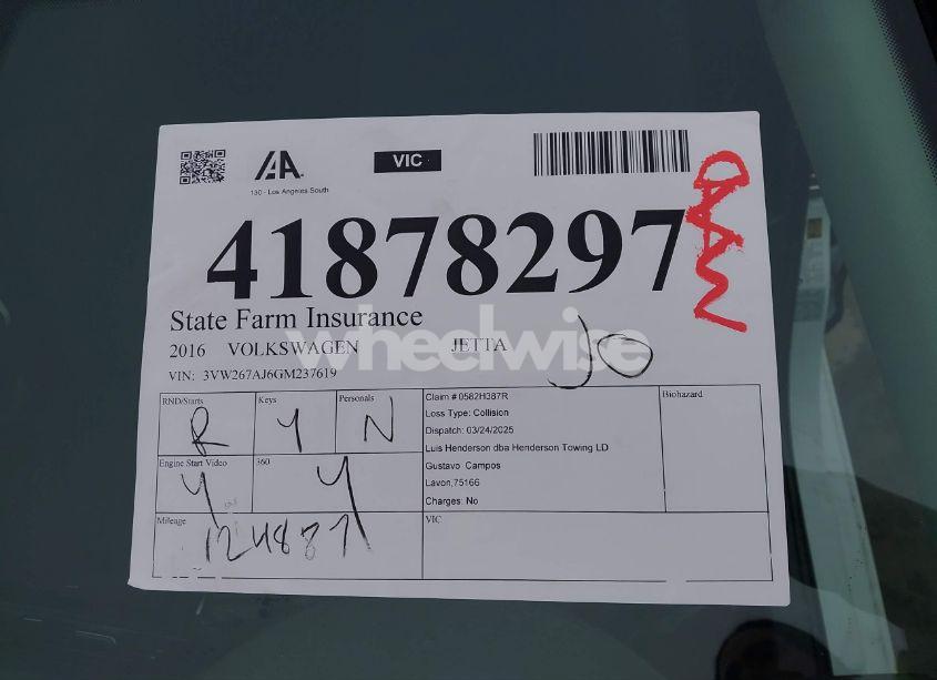 Photo 17 of 2016 Volkswagen Jetta 1.4T S (VIN 3VW267AJ6GM237619)