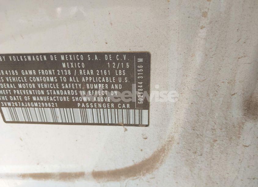 Photo 9 of 2016 Volkswagen Jetta 1.4T S (VIN 3VW267AJ6GM299621)