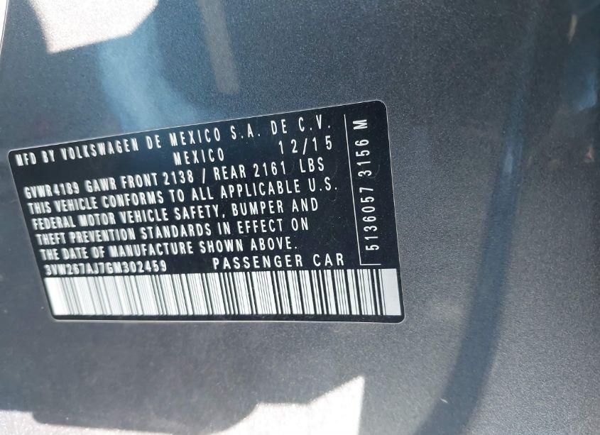 Photo 9 of 2016 Volkswagen Jetta 1.4T S (VIN 3VW267AJ7GM302459)