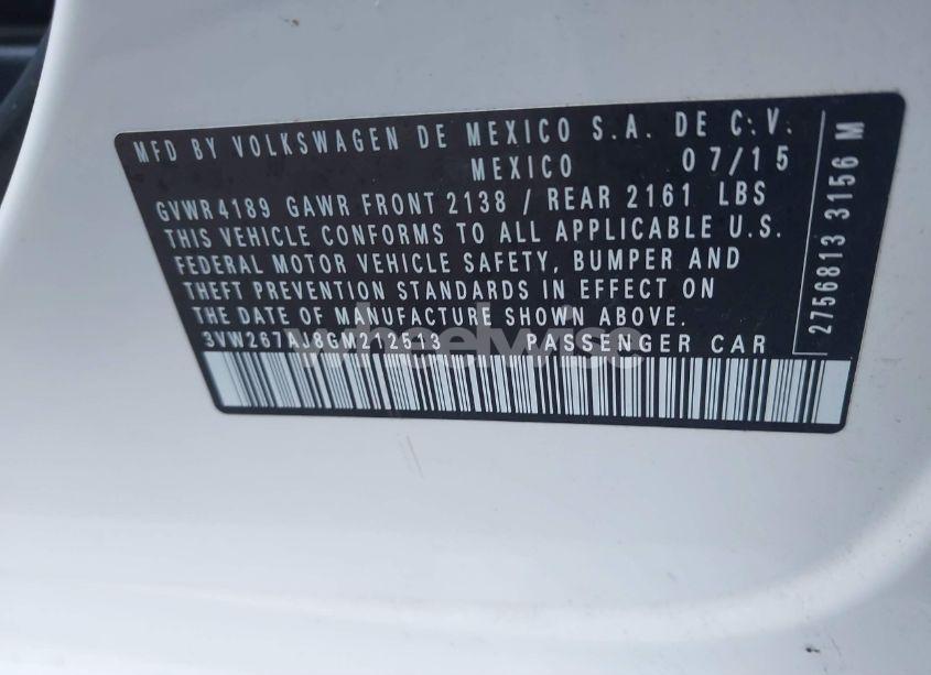 Photo 9 of 2016 Volkswagen Jetta 1.4T S (VIN 3VW267AJ8GM212513)