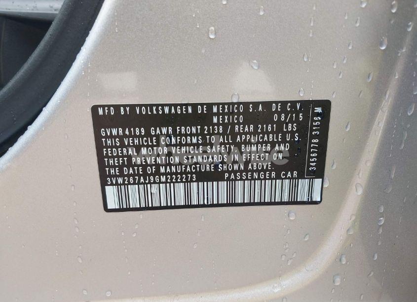 Photo 9 of 2016 Volkswagen Jetta 1.4T S (VIN 3VW267AJ9GM222273)