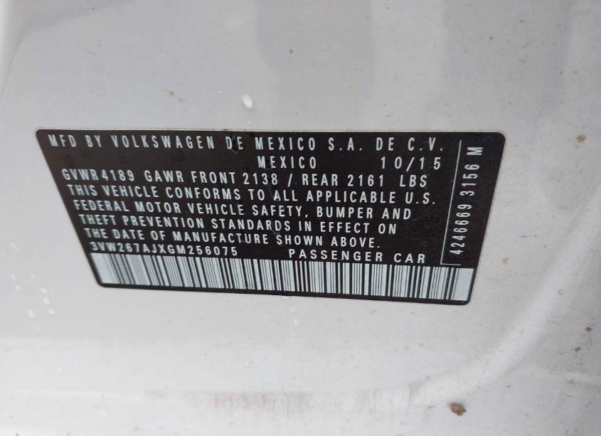 Photo 9 of 2016 Volkswagen Jetta 1.4T S (VIN 3VW267AJXGM256075)