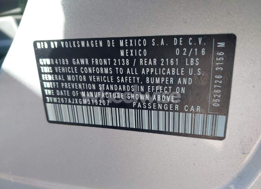 Photo 9 of 2016 Volkswagen Jetta 1.4T S (VIN 3VW267AJXGM319207)