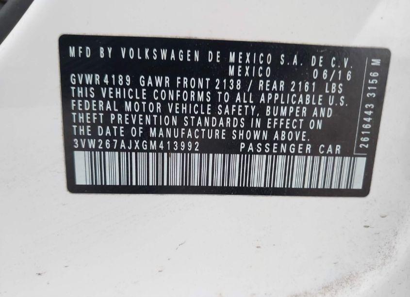 Photo 9 of 2016 Volkswagen Jetta 1.4T S (VIN 3VW267AJXGM413992)