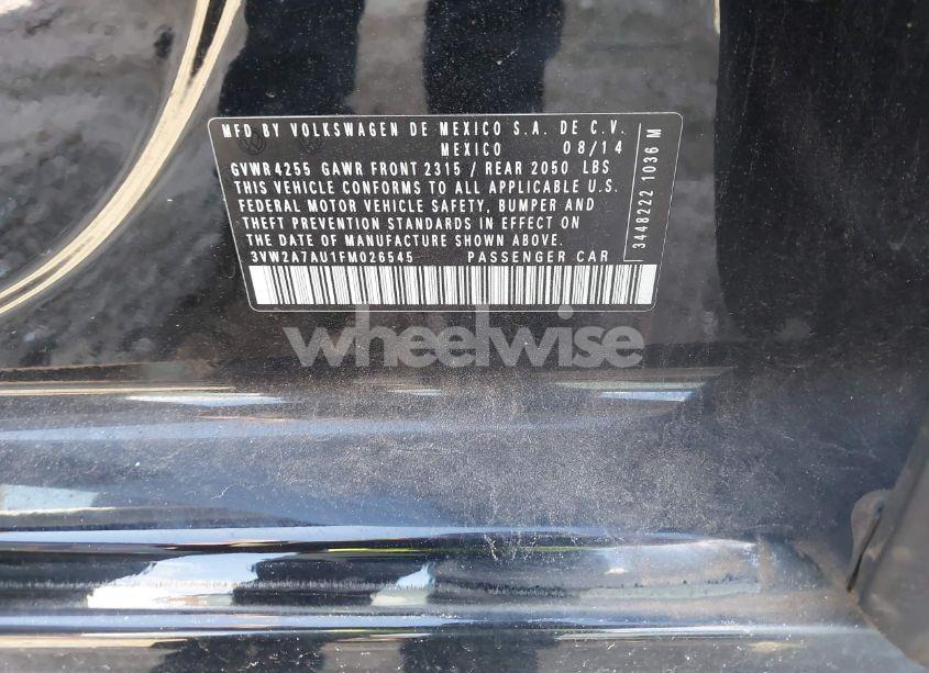 Photo 9 of 2015 Volkswagen Golf TDI S 4-DOOR (VIN 3VW2A7AU1FM026545)