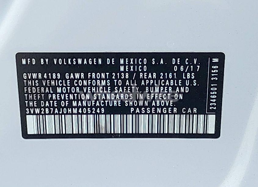Photo 9 of 2017 Volkswagen Jetta 1.4T S (VIN 3VW2B7AJ0HM405249)
