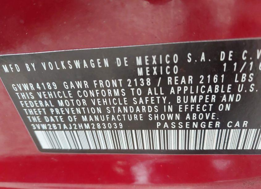 Photo 9 of 2017 Volkswagen Jetta 1.4T S (VIN 3VW2B7AJ2HM283039)