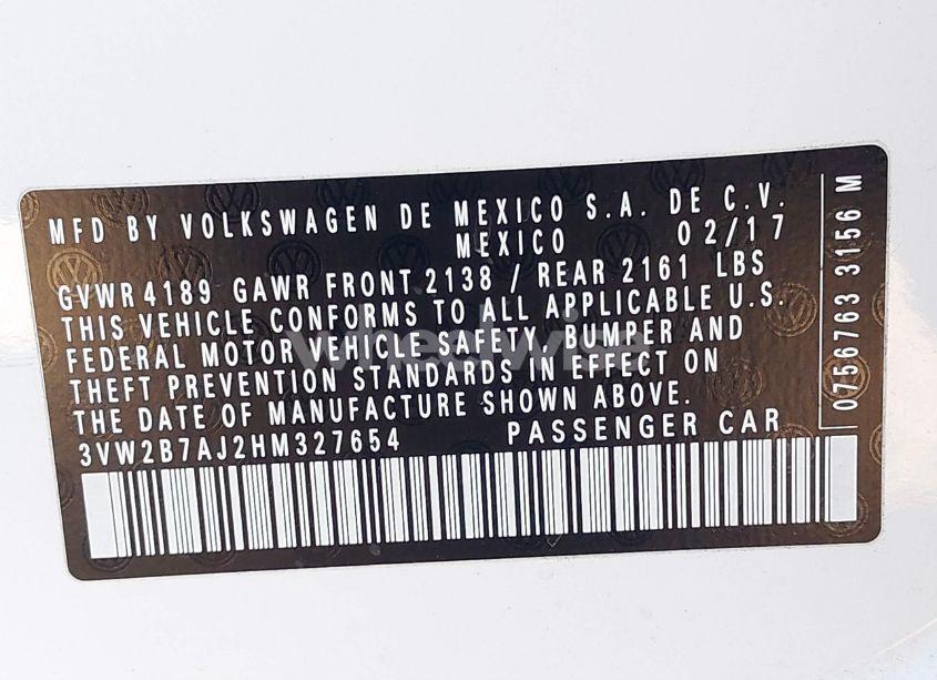 Photo 9 of 2017 Volkswagen Jetta 1.4T S (VIN 3VW2B7AJ2HM327654)